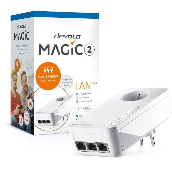 DEVOLO Magic 2 Tripla estensione LAN - 1 adattatore 3xGigE - 2400 Mbps