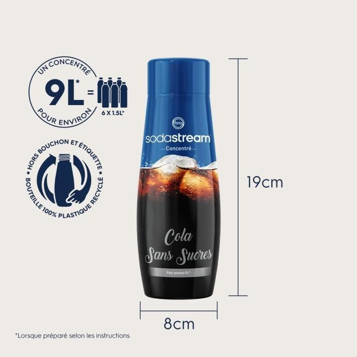 SODASTREAM Concentrates - Pack of 6 Sugar-Free Cola Concentrates - Makes up to 54L of drinks - 440ml