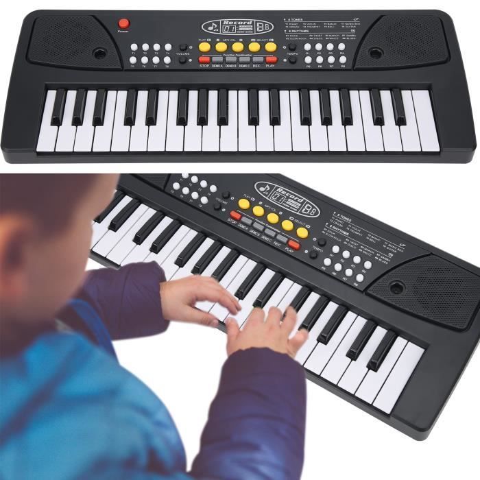 VINGVO 37 touches de piano électronique Fournitures d'instruments de musique de clavier multifonction pour enfants BF-430A2