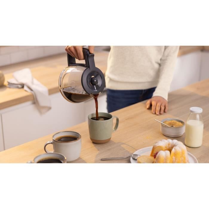 Cafetière Filtre - BOSCH - TKA2M114 MyMoment - Rouge - Capacité 1,25L - verseuse verre - système anti-gouttes