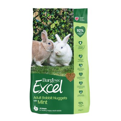 Burgess Excel Kaninchen-Nuggets für ausgewachsene Tiere mit Minze