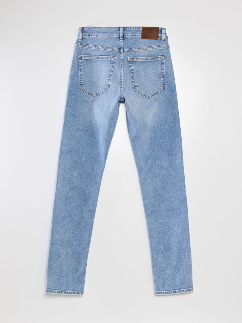 Slim fit jeans met 5 zakken - Maat L34 - Blauw