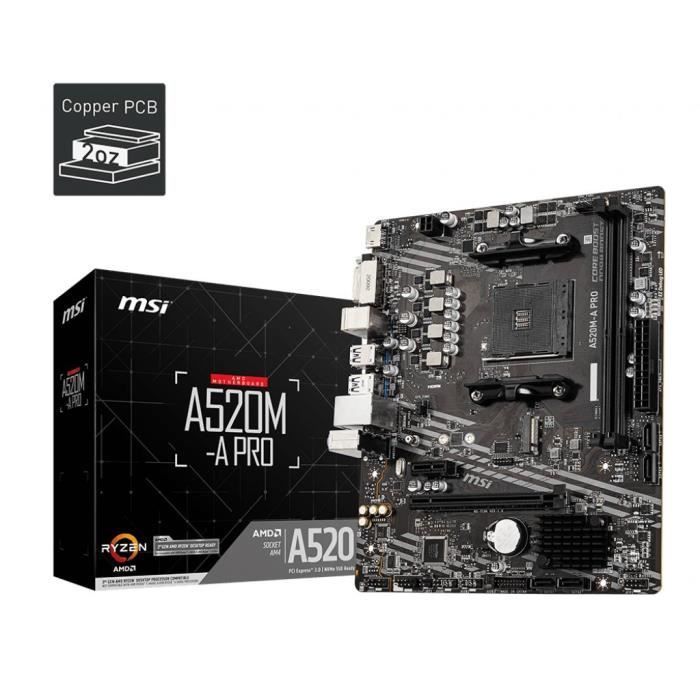 Motherboard - MSI - A520M-A PRO - (911-7C96-020)