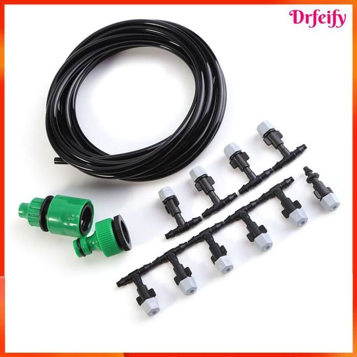 Kit di irrigazione a goccia - AKOZON - 5/10/15 m - ugello removibile - filtro anti-intasamento - nebulizzazione ≤70µm