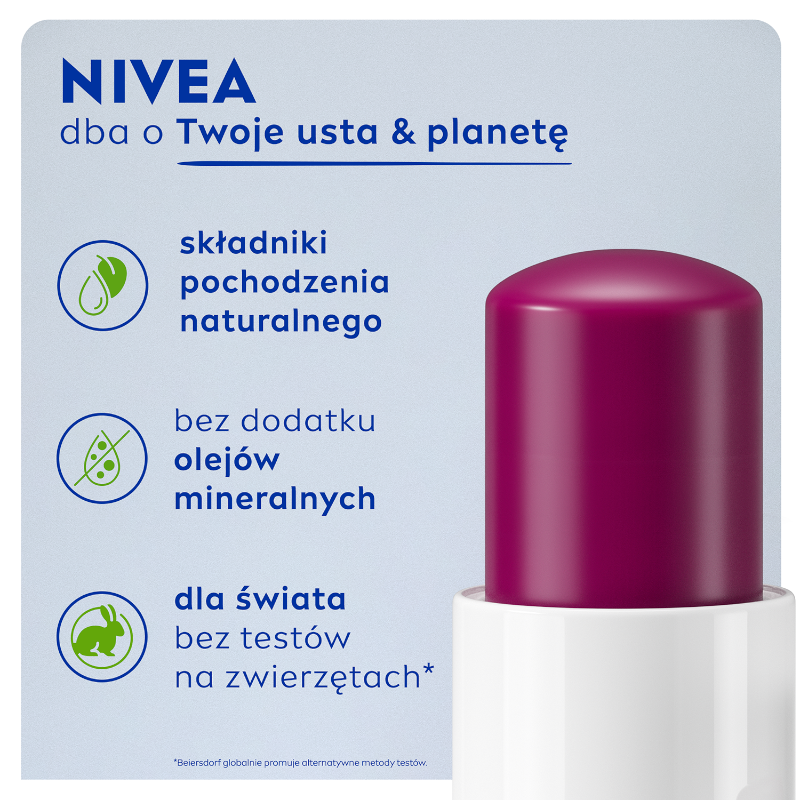 Nivea rtěnka 4,8 g s odstínem ostružiny