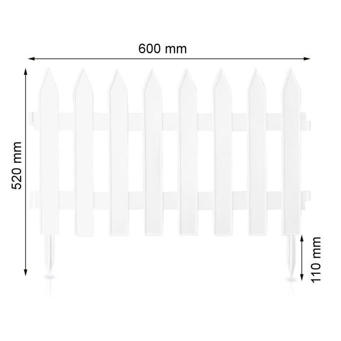Clôture de jardin Classic Garden IPŁSU2 S449 3,5m blanc - PROSPERPLAST - plastique