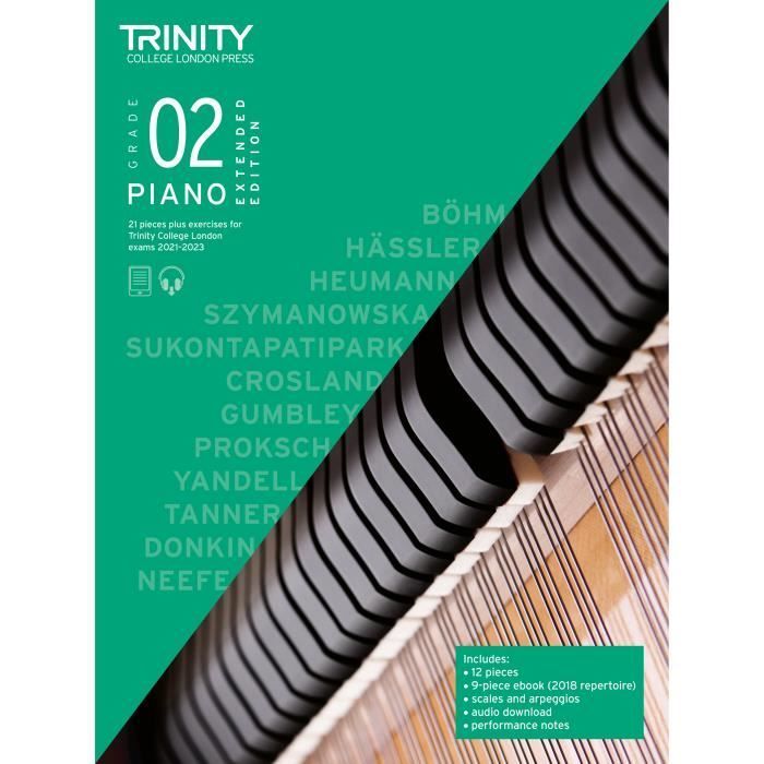 Colección - Piezas y ejercicios de examen de piano 21–23 Grado 2 - Edición extendida - Grabaciones en línea - Para piano/teclado