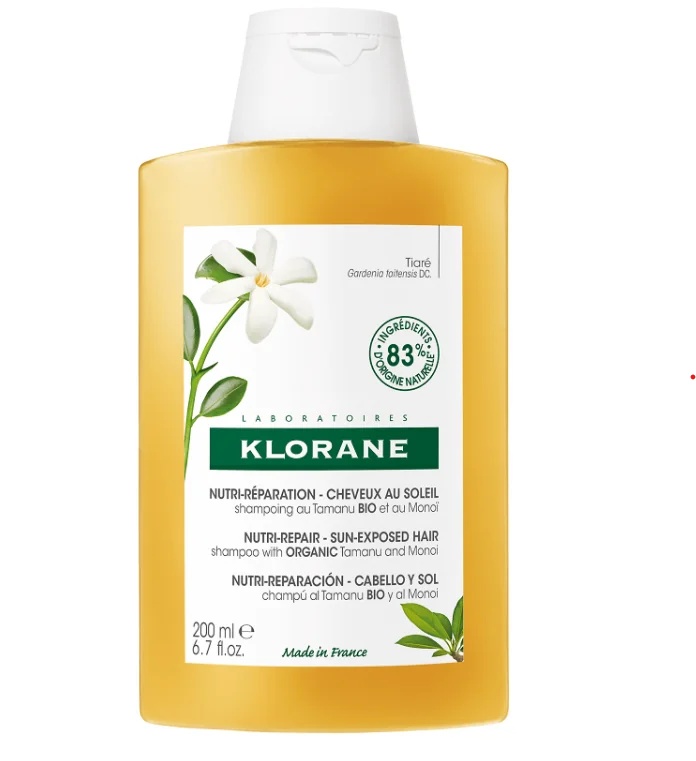 KLORANE Nährendes Shampoo mit Bio-Tamanu und Monoi 200 ml – Restrukturierende Wirkung