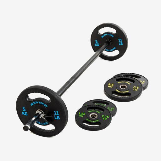 Set Pump Barra + Discos 17kg Bodytone