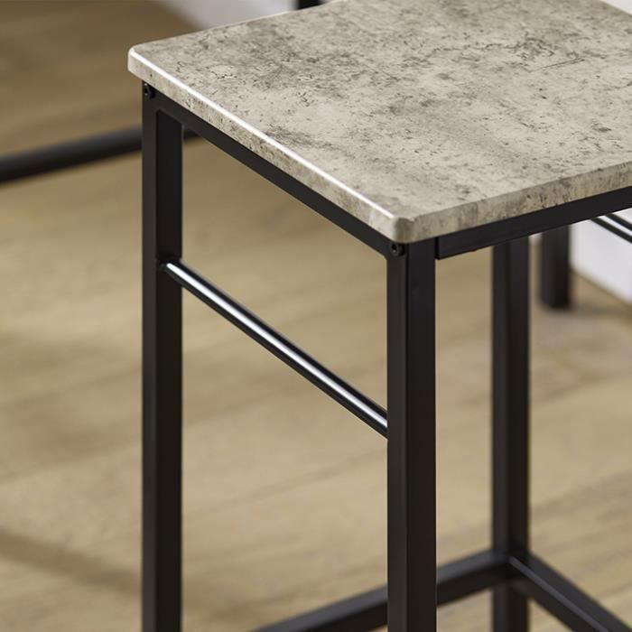Set SoBuy® OGT10-HG composto da 1 tavolo e 2 sgabelli, tavolo alto, set da bar per cucina, tavolo da bistrot + 2 sgabelli