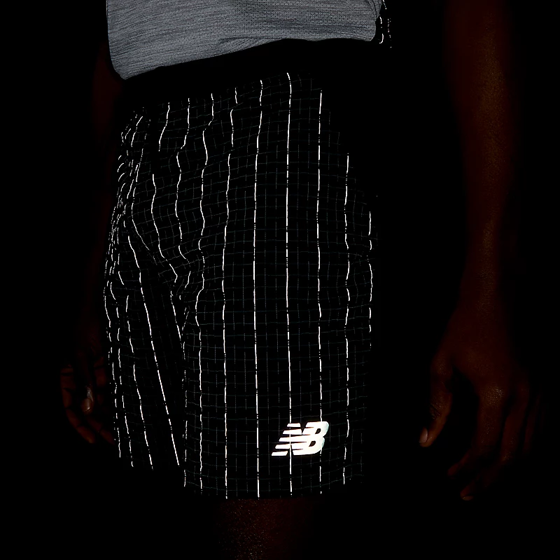 Impact Run Luminous herenshorts van 15 cm - zwart