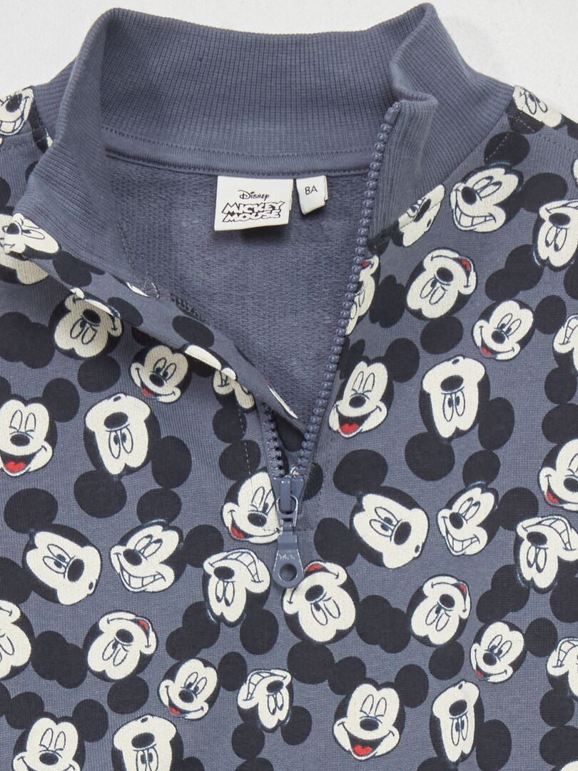 Moletom gola alta com zíper Disney 'Mickey Mouse' - CINZA