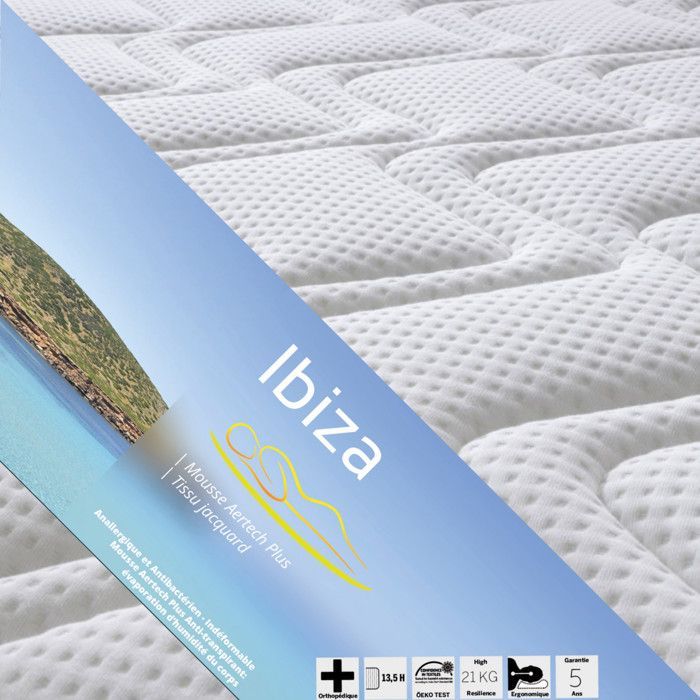 IBIZA - Materasso + rete a doghe 120x190
