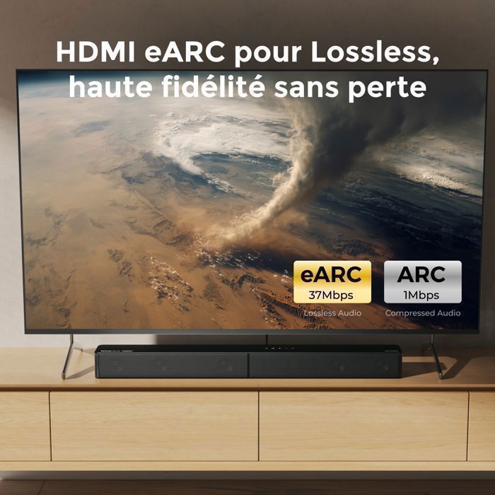 Soundbar ULTIMEA Poseidon M60 Boom - Sistem Soundbar Dolby Atmos cu 5.1 canale și Subwoofer - 340W
