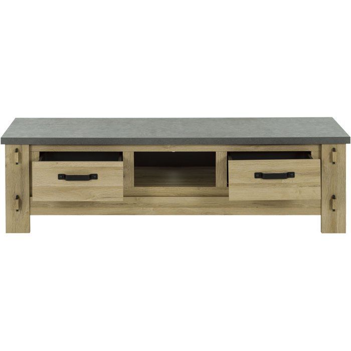 Mueble para TV BROCELIANDE – Acabado en roble claro – 172 × 50 × 49 cm – GAMI