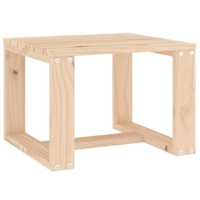 vidaXL Table d'Appoint de Jardin, Table Basse Rectangulaire, Meuble de Jardin Terrasse Patio Balcon, Scandinave, Bois Massif 825079