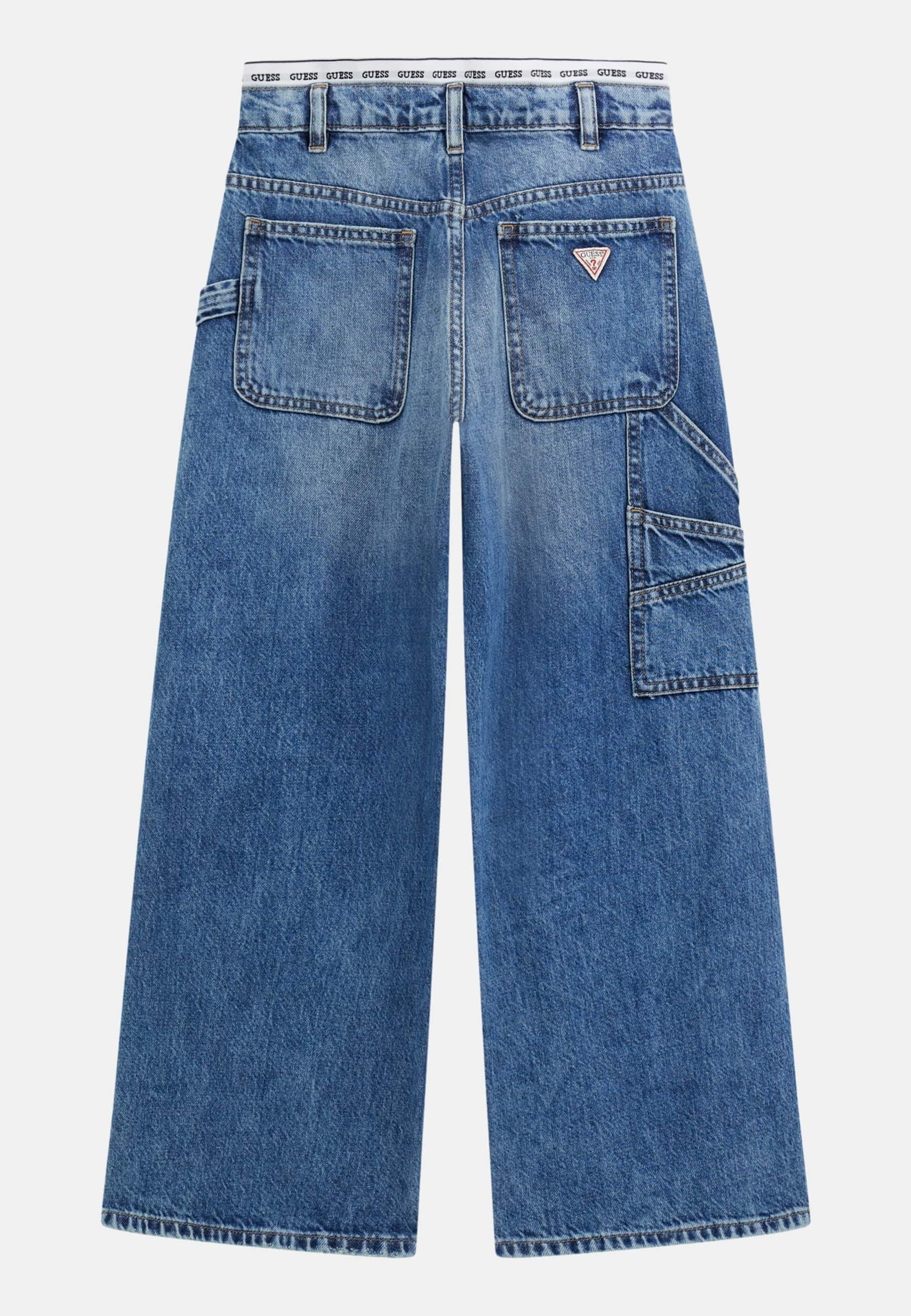 Guess PALAZZO - Rechte jeans - blauw