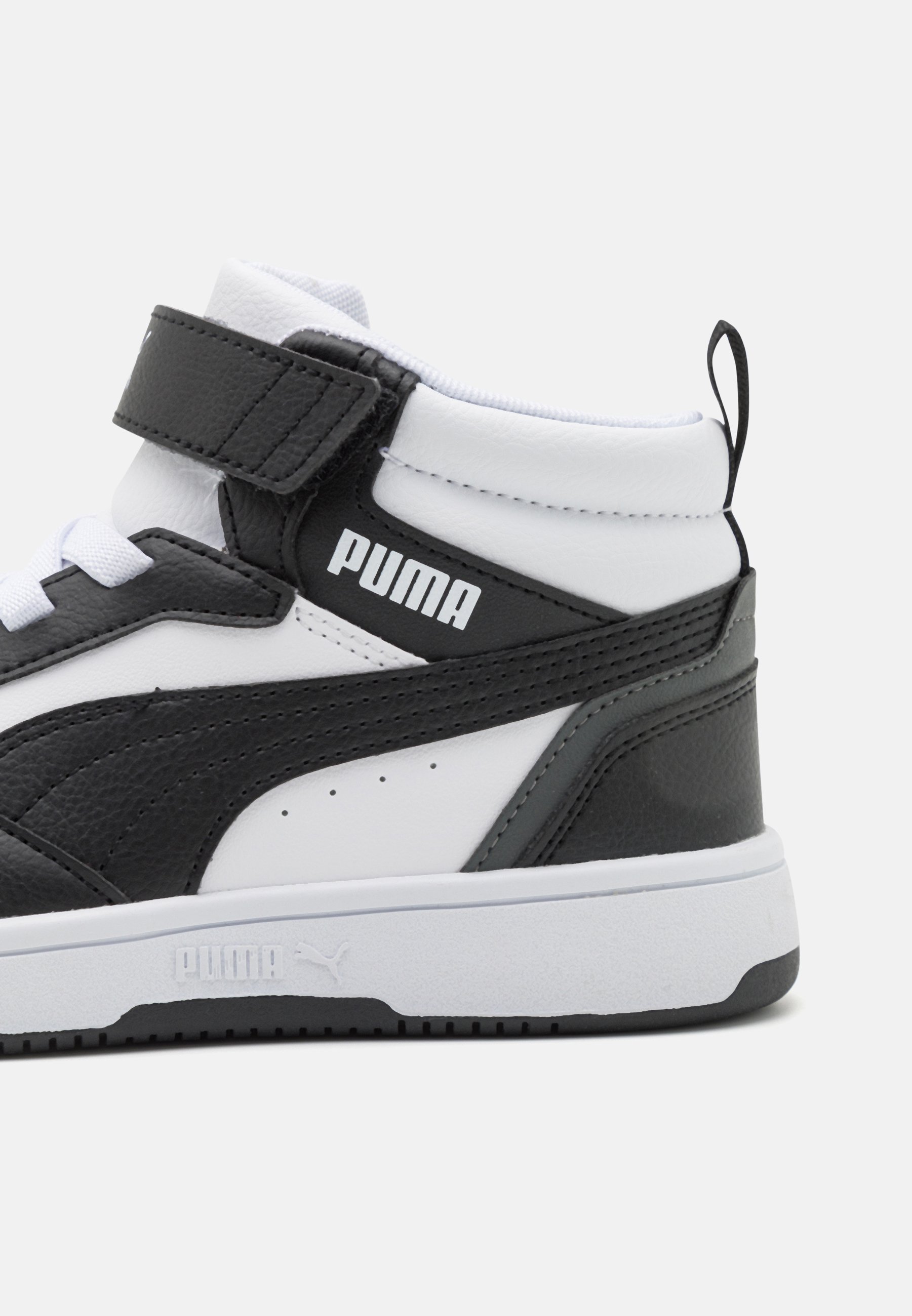 Puma REBOUND V6 MID UNISEX - Hoge sneakers - wit/zwart/schaduwgrijs