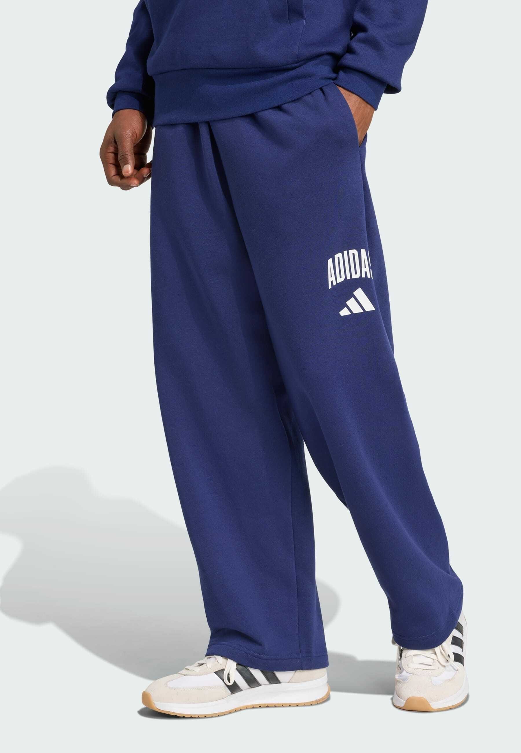 adidas Sportswear COLLEGIATE - Spodnie dresowe - granatowo-białe