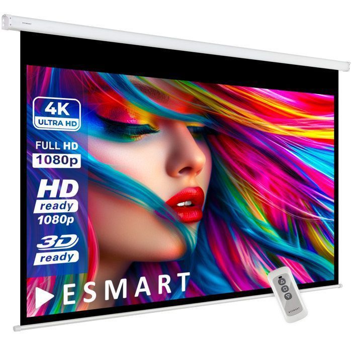 Écran de projection motorisé ESMART Economy EXM 200 x 113 cm (90