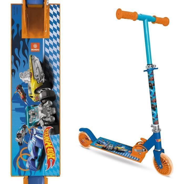 MONDO - Patinete plegable de 2 ruedas / Patinete de impulso - Hot Wheels
