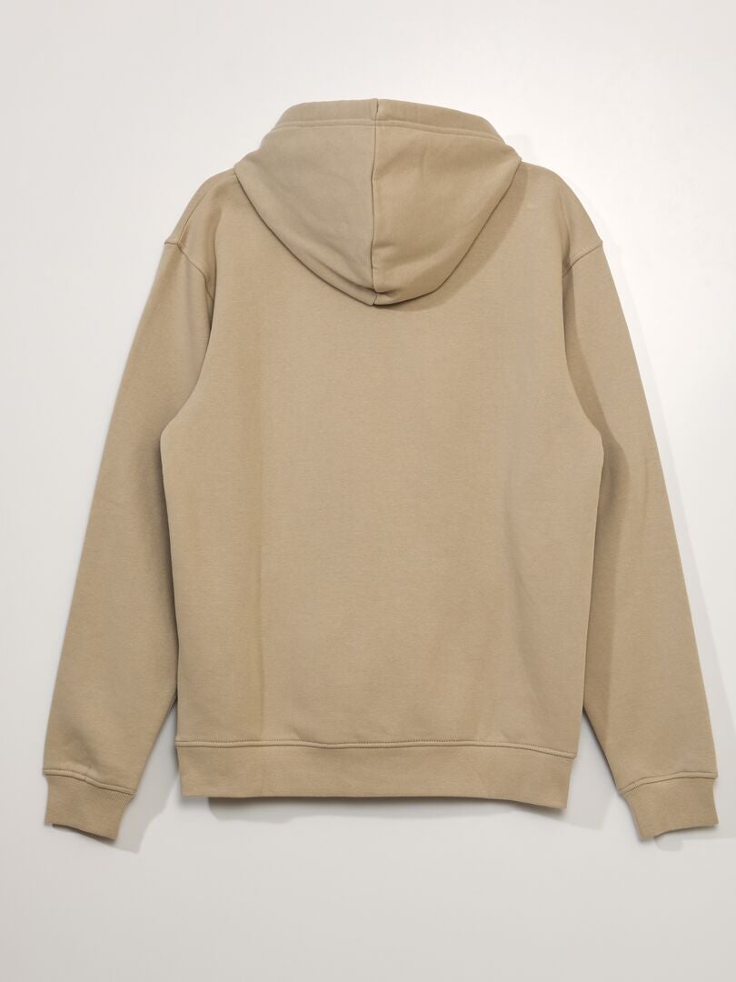Fleece hoodie - BEIGE
