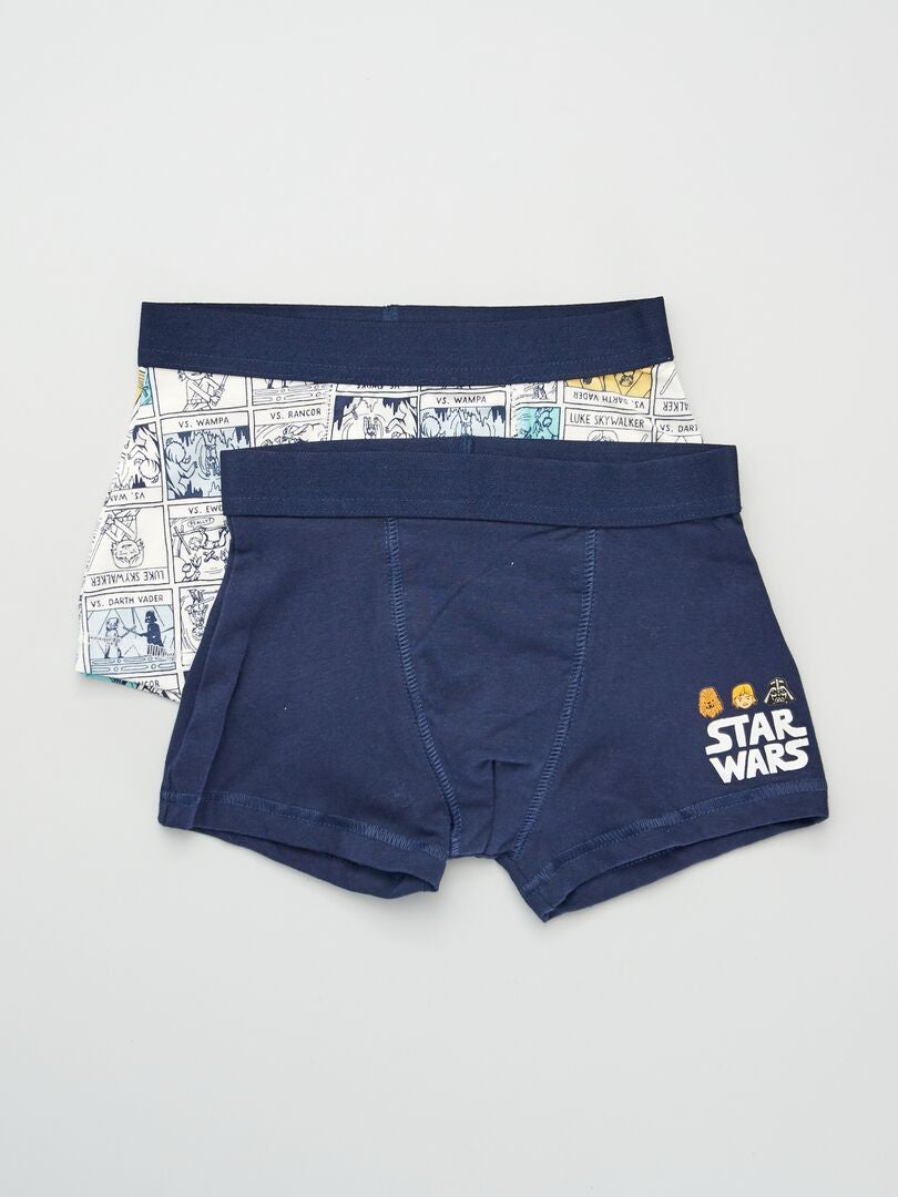 Conjunto de 2 cuecas boxer 'Star Wars' - BRANCAS