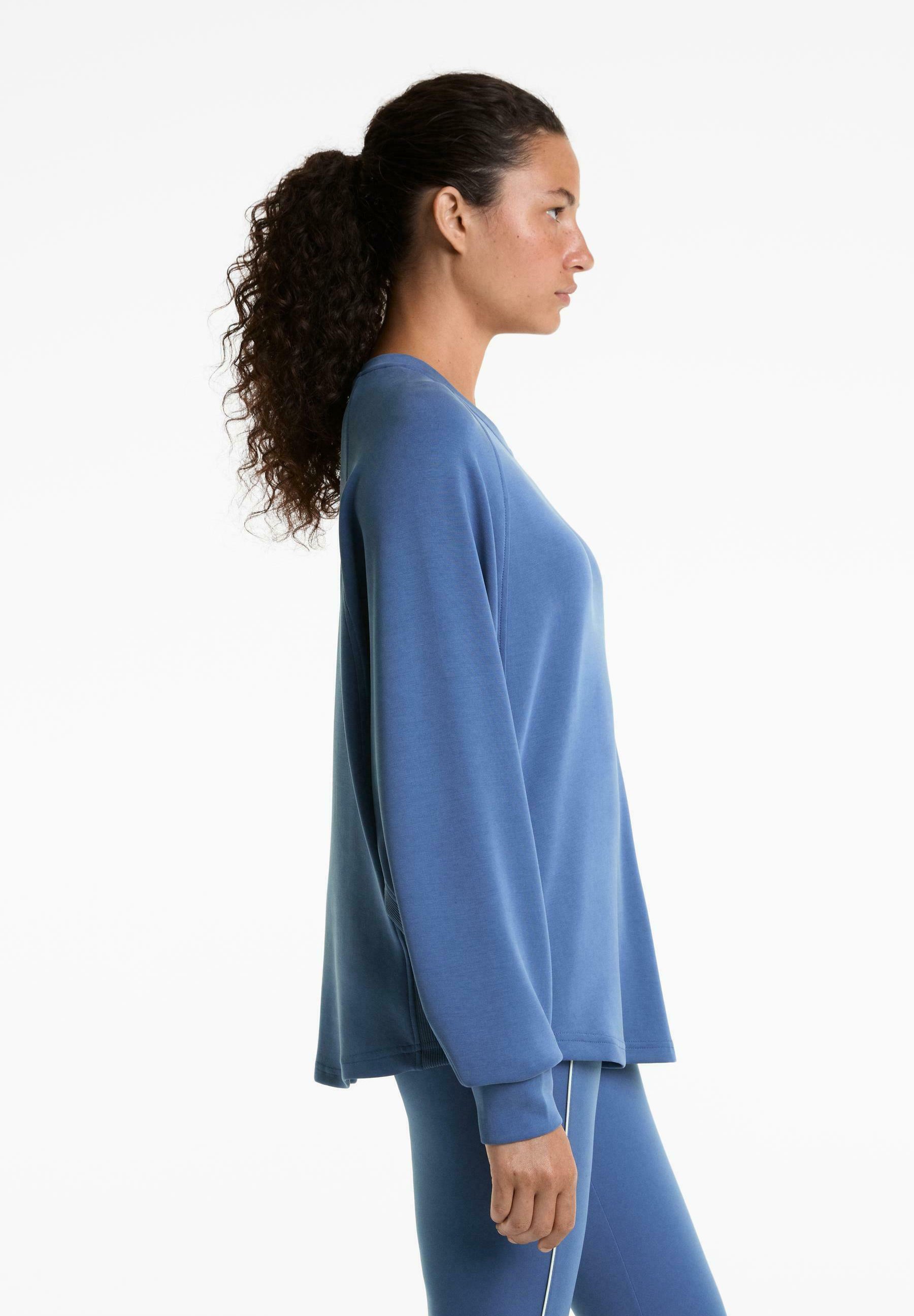 OYSHO OVERSIZE SOFT TOUCH - Sweatshirt - blauw