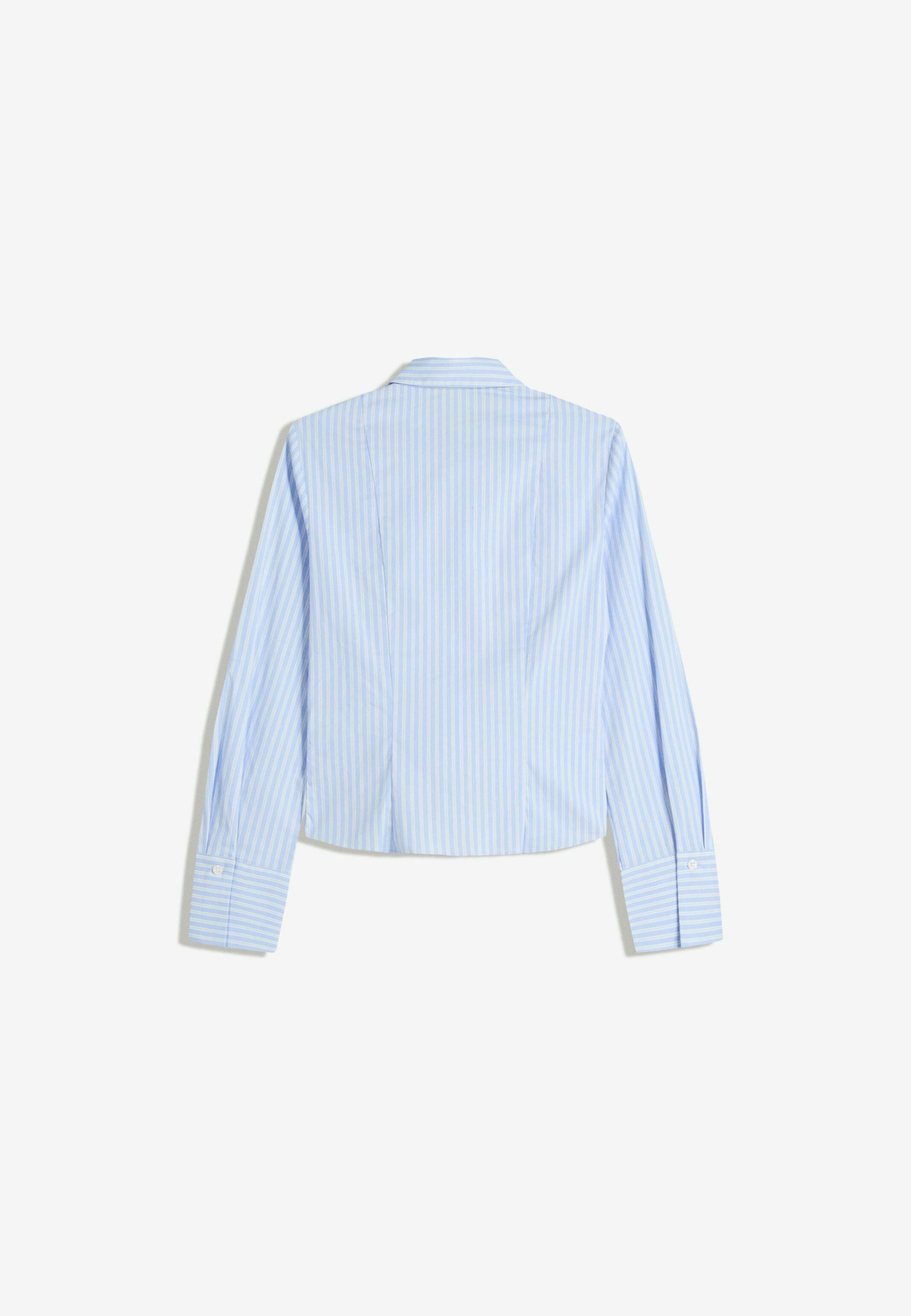 Bershka Bluse mit Knopfleiste – hellblau