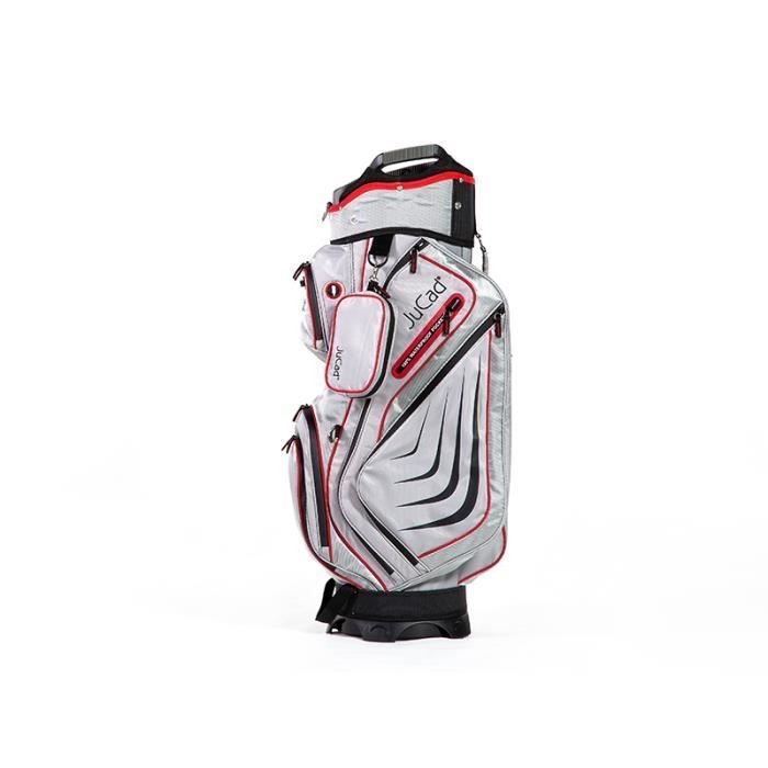 JuCad Captain Dry Cart Bag - Grijs/Rood - Golf - JuCad