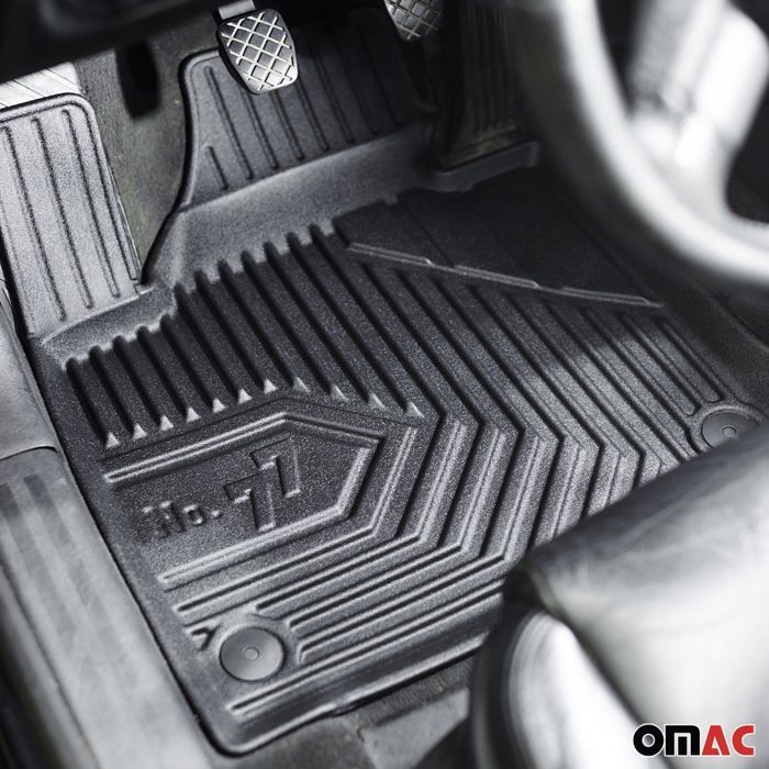 Alfombrillas para coche n.º 77 para Tesla Model 3 2017-2023 Pre-FL, TPE negro, 3 unidades