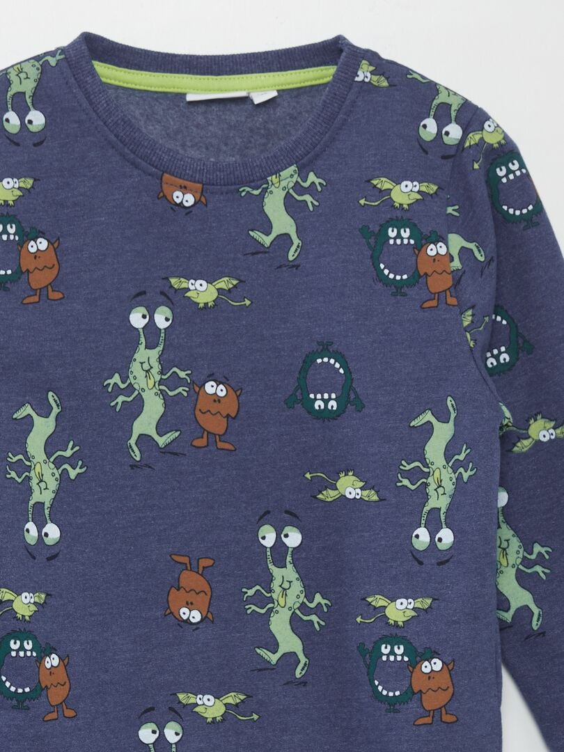 Sweatshirt met print - GROEN