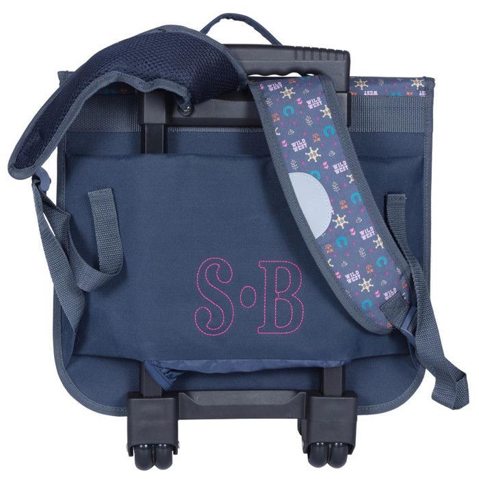 Cartable à roulettes - STALLA BIANCA - Stella Bianca Western - 38 cm - 2 compartiments - Fille