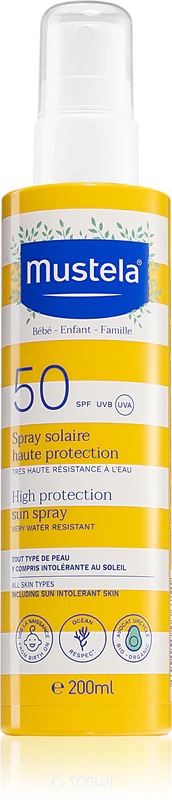 Mustela Family High Protection Sun Spray ochranný opaľovací krém SPF 50+
