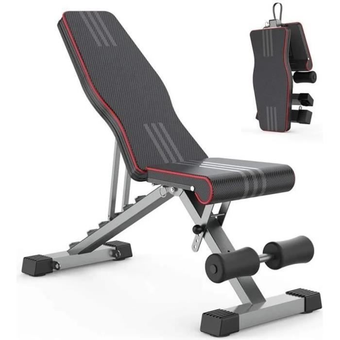 Opvouwbare halterbank, hellingshoek 0-180°, verstelbare multifunctionele fitness ligbank voor training