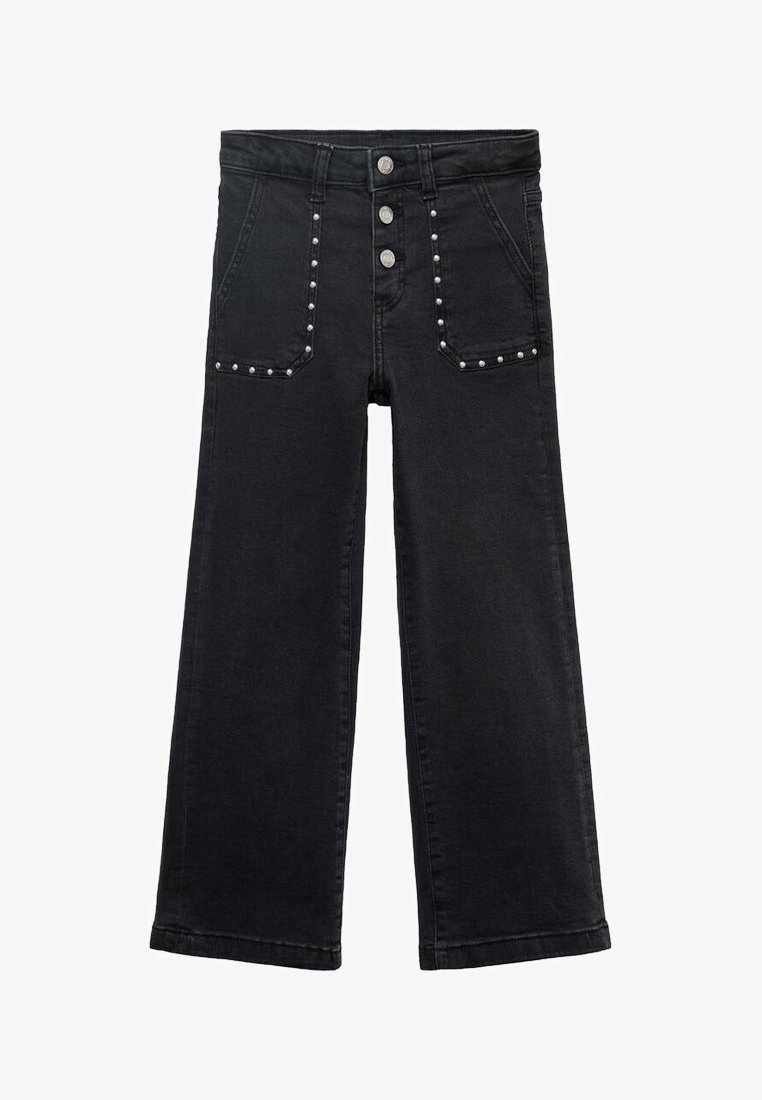 Mango Kids jeans met rechte pijpen - zwarte denim