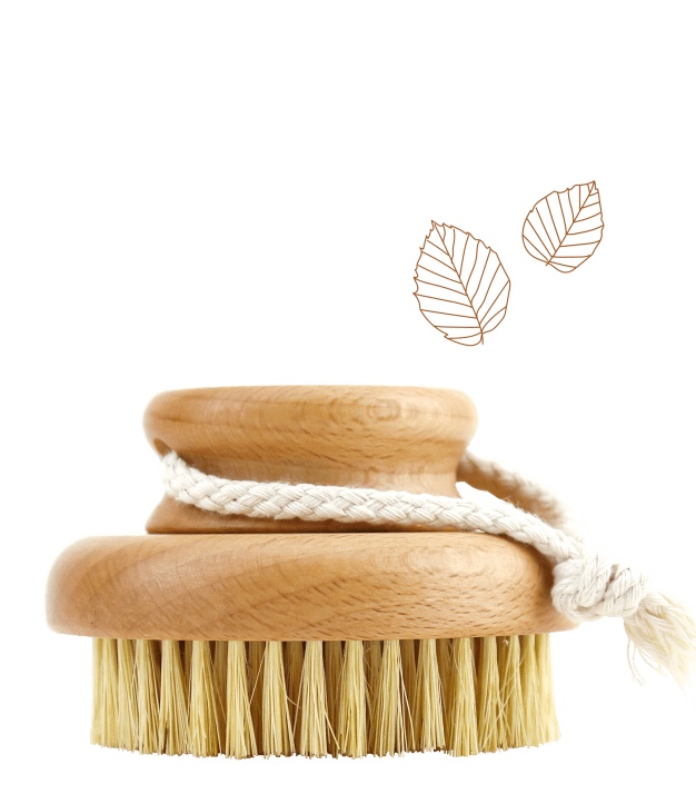 Cepillo de madera para drenaje linfático