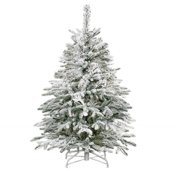 Choinka sztuczna premium 120 cm świerk kaukaski śnieżony ze stojakiem