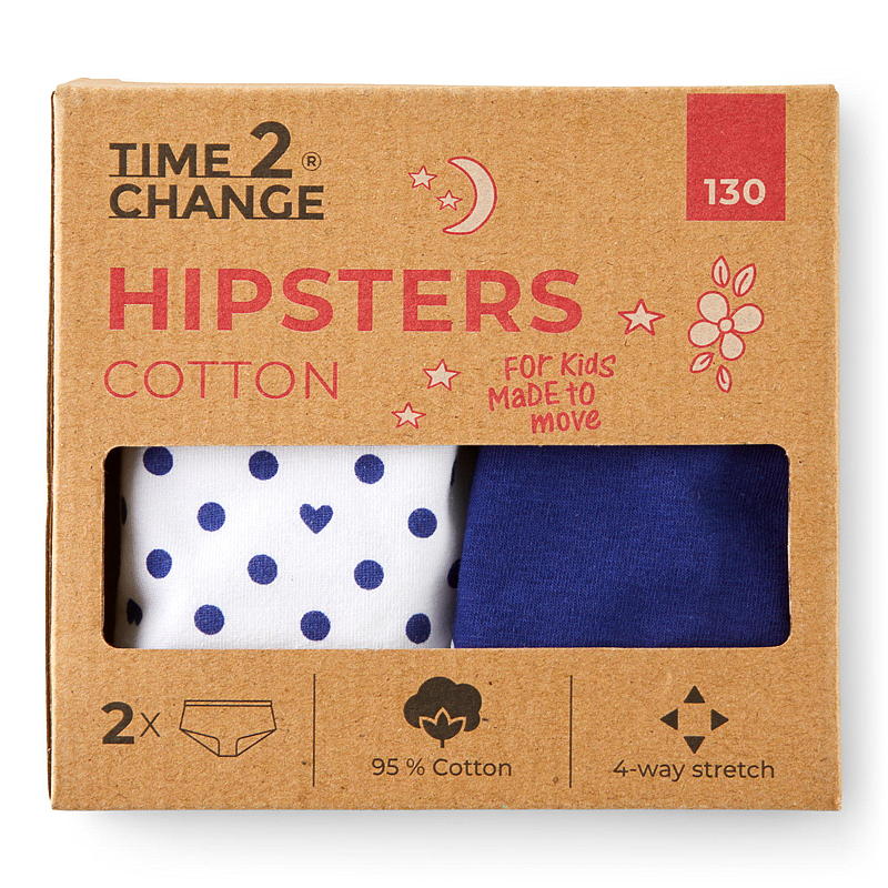 Time 2 Change Hipster 2-pak størrelse 130