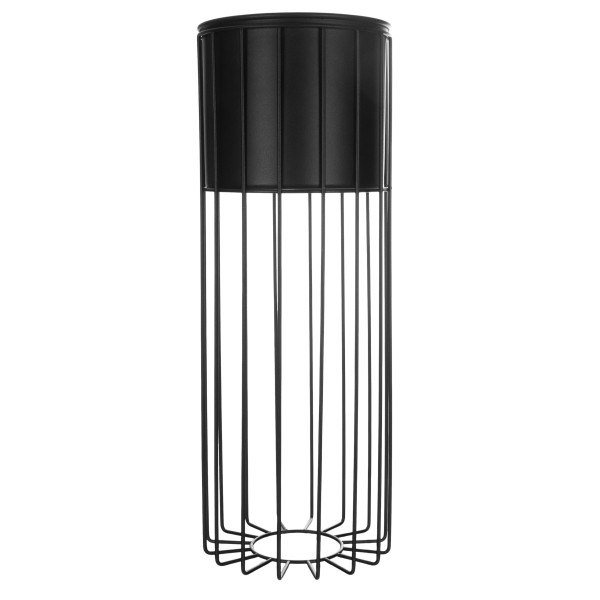 Kwietnik z osłonką stojący metalowy czarny druciany 55cm