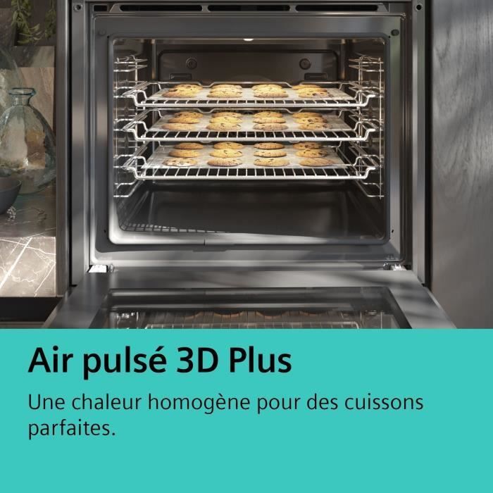 Forno ecoclean com fechamento suave - SIEMENS IQ500 - HB557GBS3F - Preto - 7 modos de cozimento - 59,5 x 59,4 x 54,8 cm