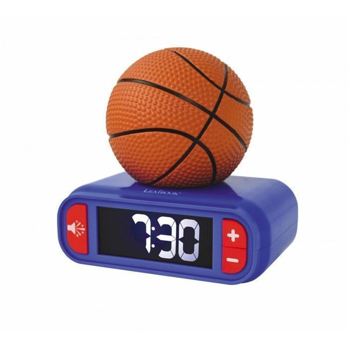 Lexibook Digital Alarm Clock 3D Basketball Night Light