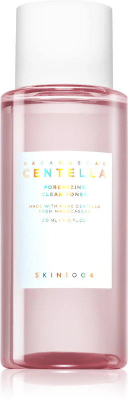 tônico facial SKIN1004 Madagascar Centella Poremizing Clear esfolia suavemente para suavizar a pele e minimizar os poros.