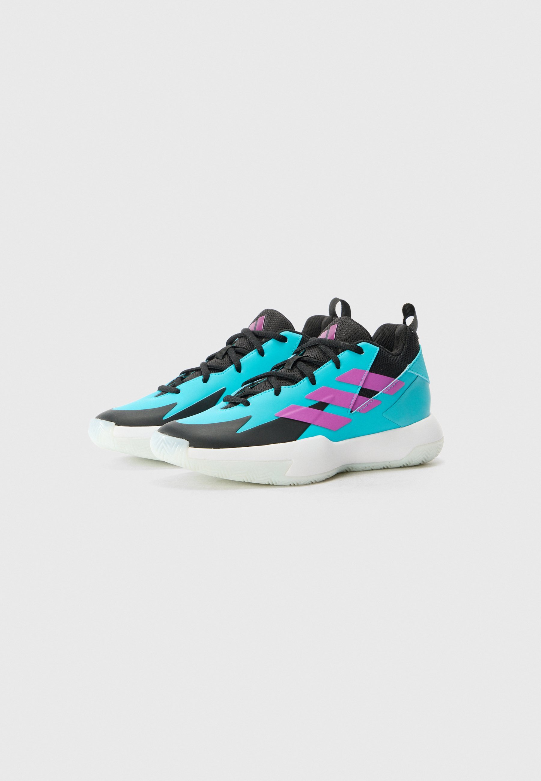 adidas Performance CROSS EM UP SELECT UNISEX - Basketbalschoenen - helder cyaan/kernzwart/paars
