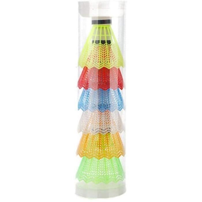 Juego de 6 volantes de bádminton de plástico - 6-12 pelotas de bádminton de alta velocidad - Accesorios deportivos profesionales p[925]