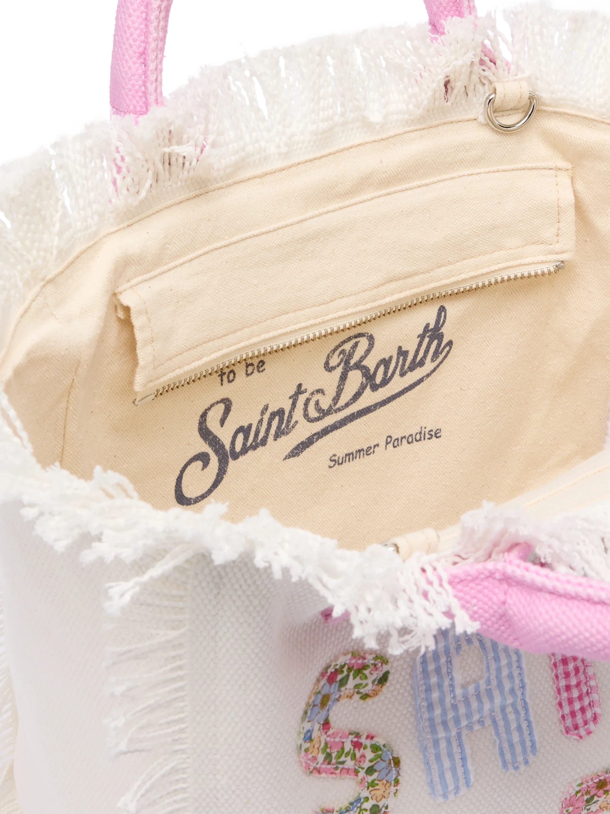 Colette katoenen canvas tas met Saint Barth logo patch.