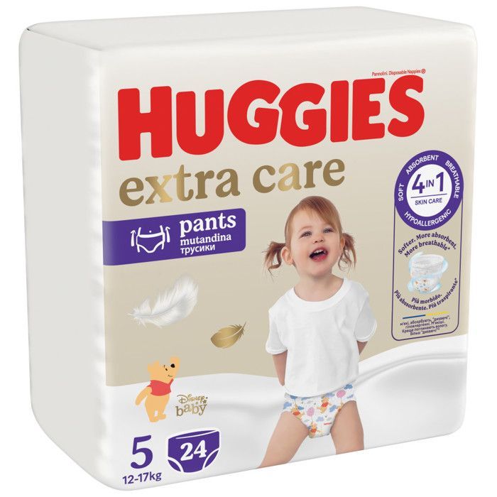 Fraldas Huggies Extra Care Pants, 96 unidades, tamanho 5 (12-17 kg)