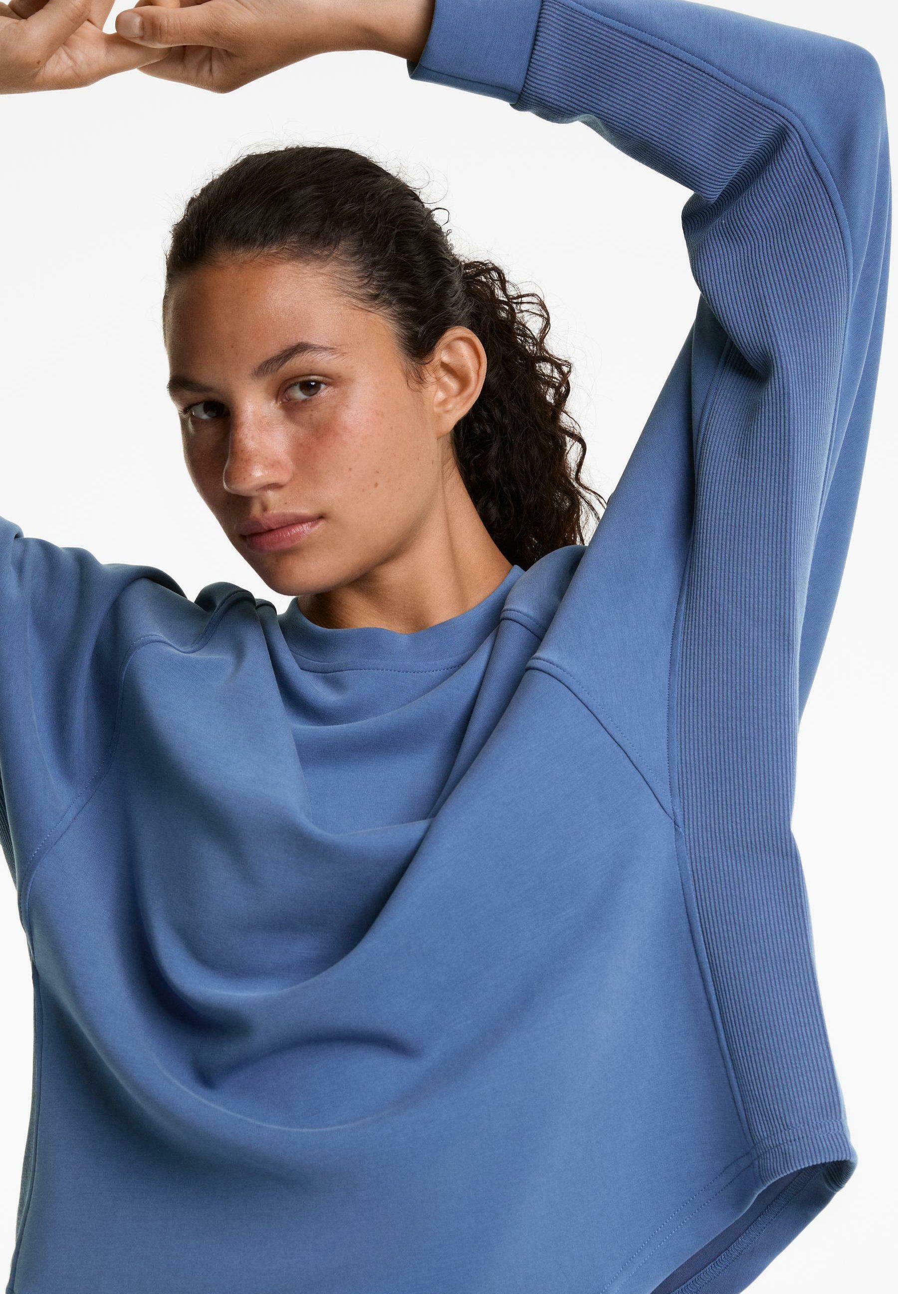 OYSHO OVERSIZE SOFT TOUCH - Sweatshirt - blauw