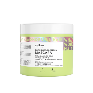 Mascarilla capilar So!Flow para cabello de baja porosidad, sin volumen, 400 ml