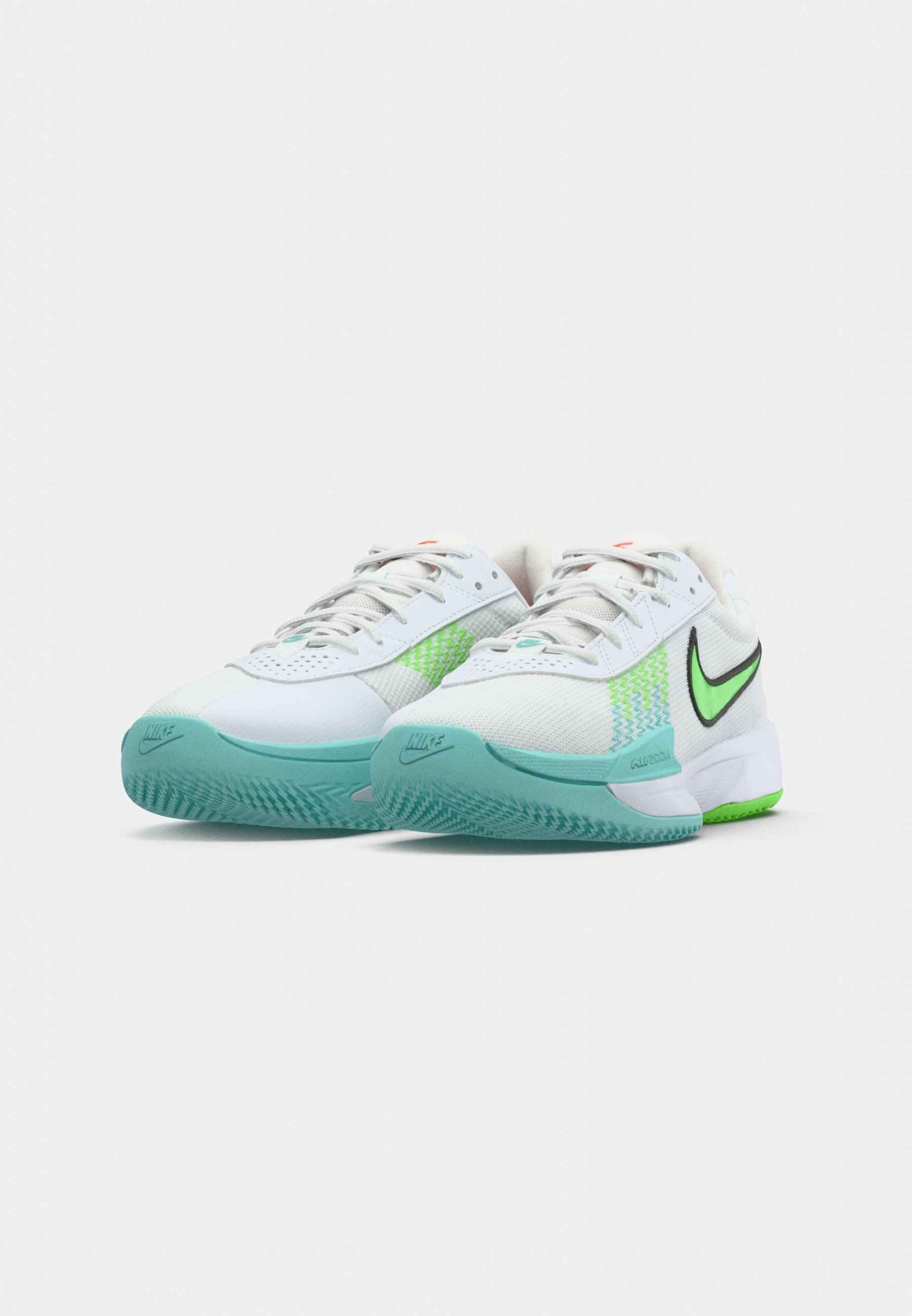 Nike Performance GT CUT ACADEMY - Basketbalschoenen - wit/groen/gebleekt turquoise/zwart